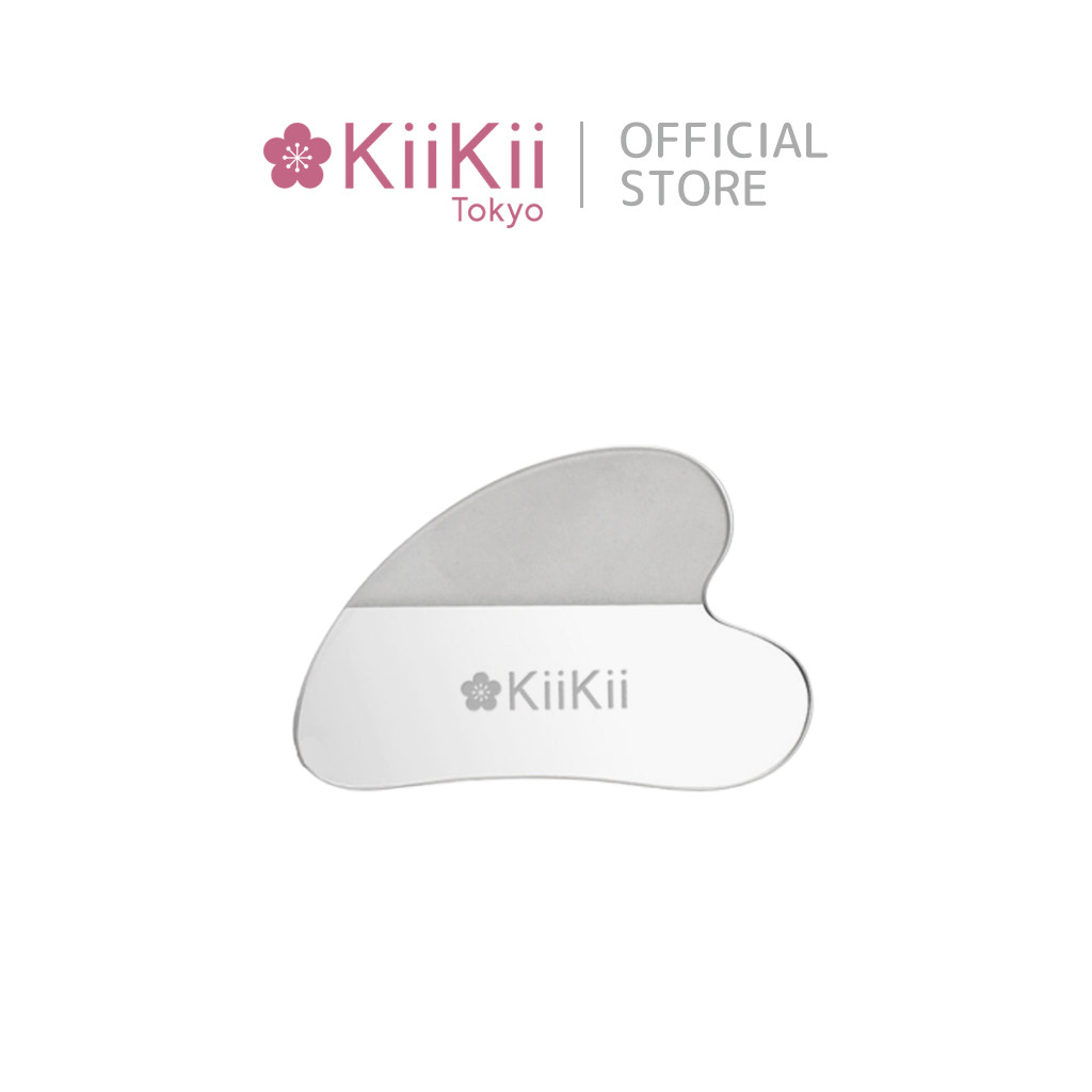 KiiKii Heart ไม้พายแต่งหน้า ปาดรองพื้น สแตนเลส อุปกรณ์แต่งหน้า เกลี่ยรองพื้น พร้อมกระเป๋าซองหนัง