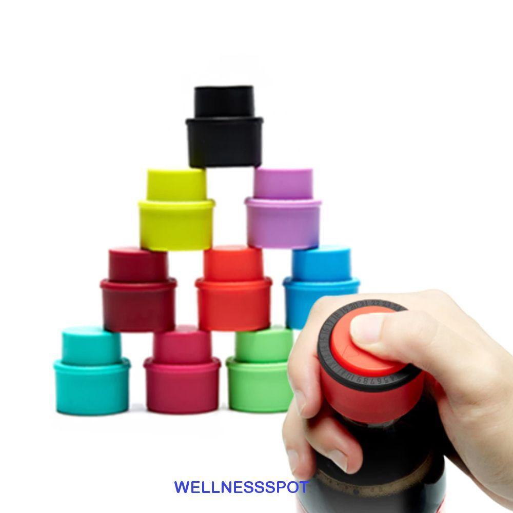 WELLNESSSPOT Stopper Push Type Carbonated Sealer Soda Cola Fizzy Drink Saver Lid