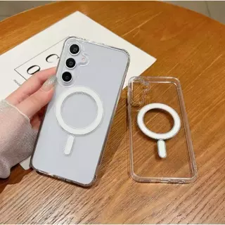 เคสแม่เหล็กใส สำหรับ Samsung A57 A37 S25FE A07 A17 A56 A36 A26 A16 A06 A15 A25 A35 A55 A54 S23FE S24FE ชาร์จไร้สาย 051