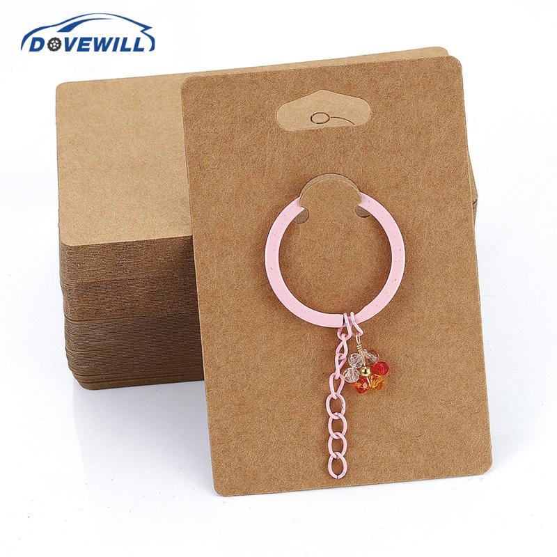 [Dovewill] การ์ดแสดงพวงกุญแจ 100 ชิ้นพร้อมถุงปิดผนึกด้วยตนเอง ถุงของขวัญ กระเป๋าใส บรรจุภัณฑ์เครื่อง