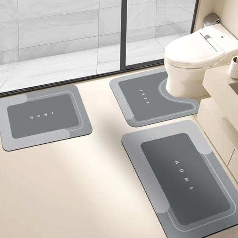 3PCS ดูดซับเสื่ออาบน้ํา Magic Rug ชุด, Quick Drying Bath Mat Non-Slip พรมปูพื้นยาง Backed สําหรับห้อ