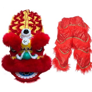 ขนสัตว์สิงโตหัวเต้นรําชุดขยิบตาพลาสติกเด็กเล็กสิงโตเต้นรําสิ…