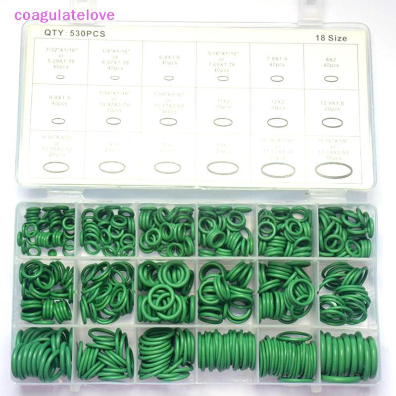 Coagulatelove 530 ชิ้นซีลโอริง R134a ซ่อมรถเครื่องปรับอากาศยางซีลชุดกล่อง [HOT]