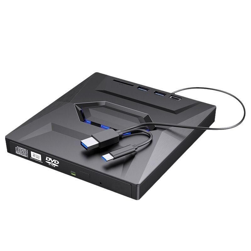 อ็อปติคัลไดรฟ์ภายนอก คอมพิวเตอร์ USB/Type-C บันทึกแผ่น CD/DVD อ่านการ์ด