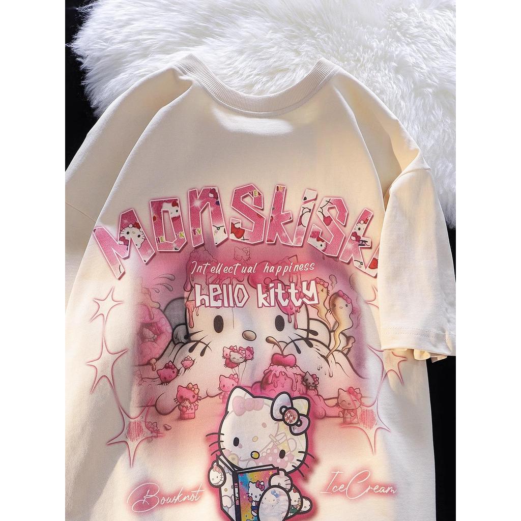 ฤดูร้อนใหม่เสื้อยืดสวยๆผู้หญิงแขนสั้นทรงหลวมเสื้อแฟชั่นผู้หญิงเสื้อผ้าสาวอวบไซซ์ใหญ่สาวอ้วนใส่ได้การจัดส่งสินค้าในกรุงเท