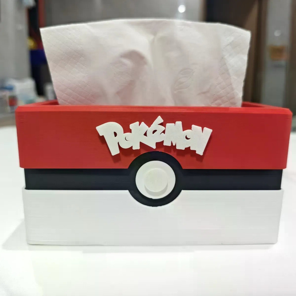 Pokémon Pokémon Style Cute Cartoon Paper Sinking Tissue Box Easy to Take Desktop Storage Box Paper B