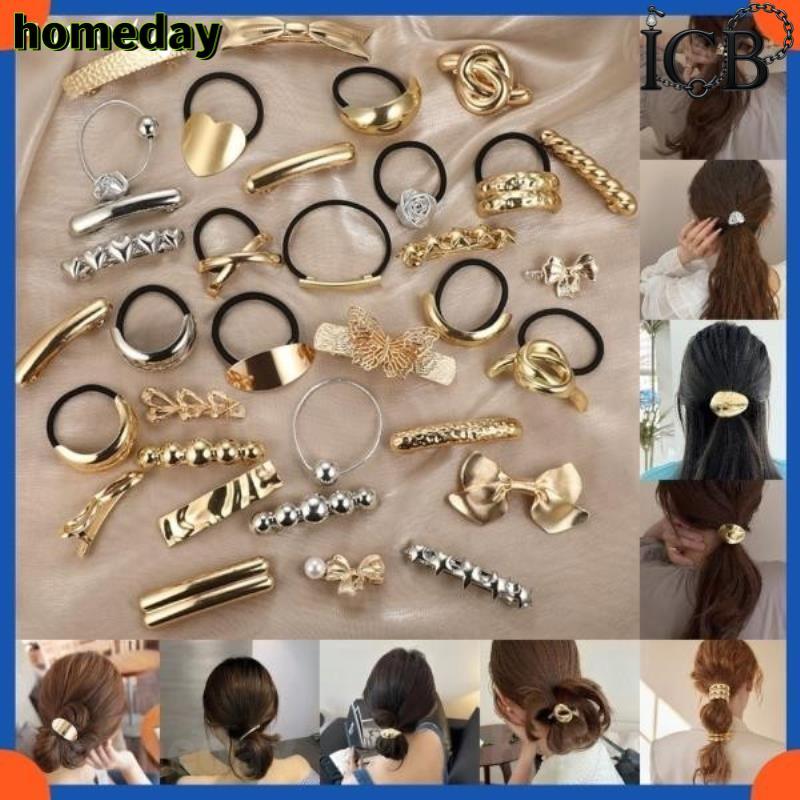 2026 ใหม่โลหะผมวงเชือกแถบคาดศีรษะยืดหยุ่น Scrunchies Hairband เครื่องมือแฟชั่นผู้หญิงอุปกรณ์เสริมผม