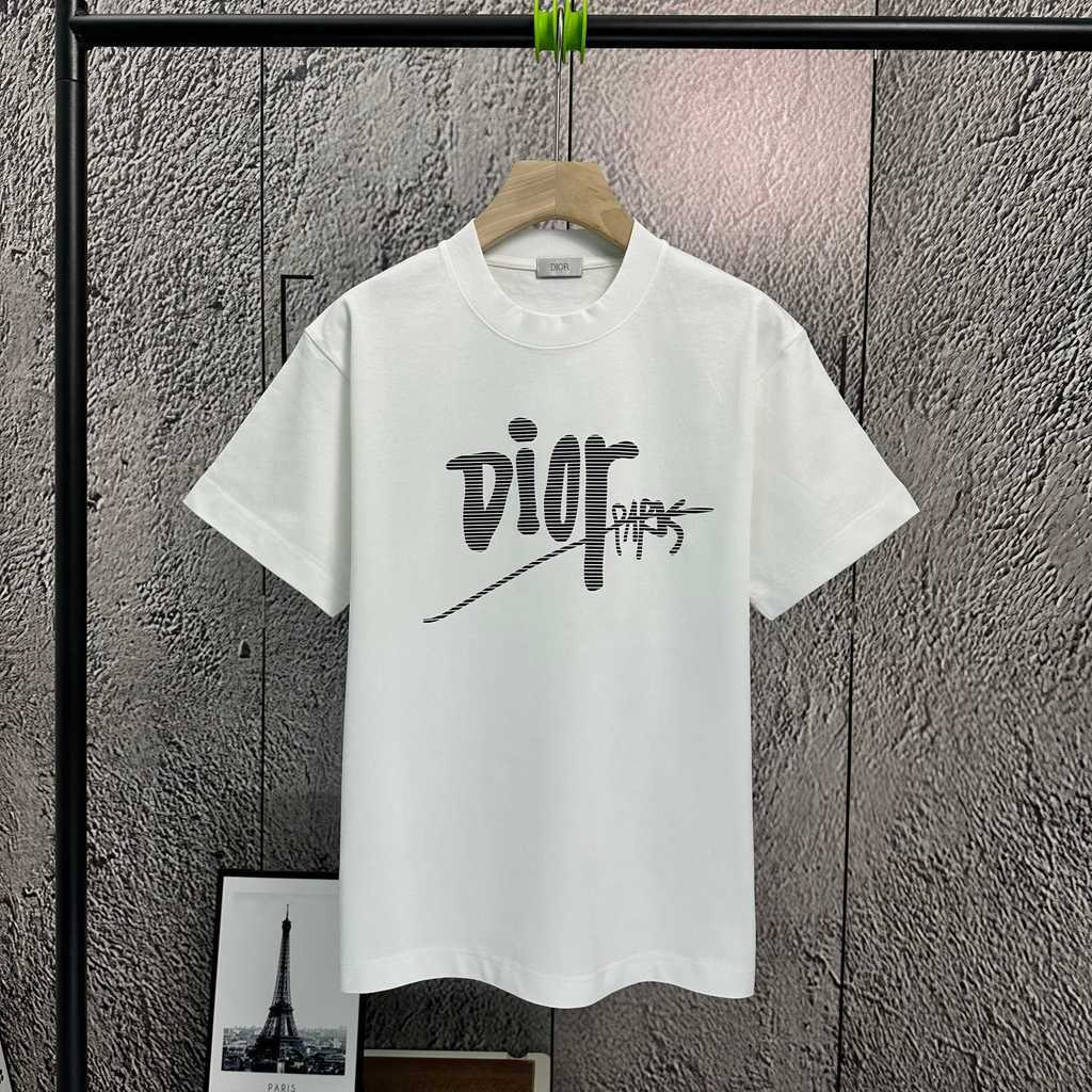 ของ & หรือ2026 ดาวรอบคอแขนสั้นเสื้อยืดคู่สไตล์ผู้ชายความรู้สึกระดับไฮเอนด์ภายในด้านหน้าไหล่ฤดูใบไม้ผ