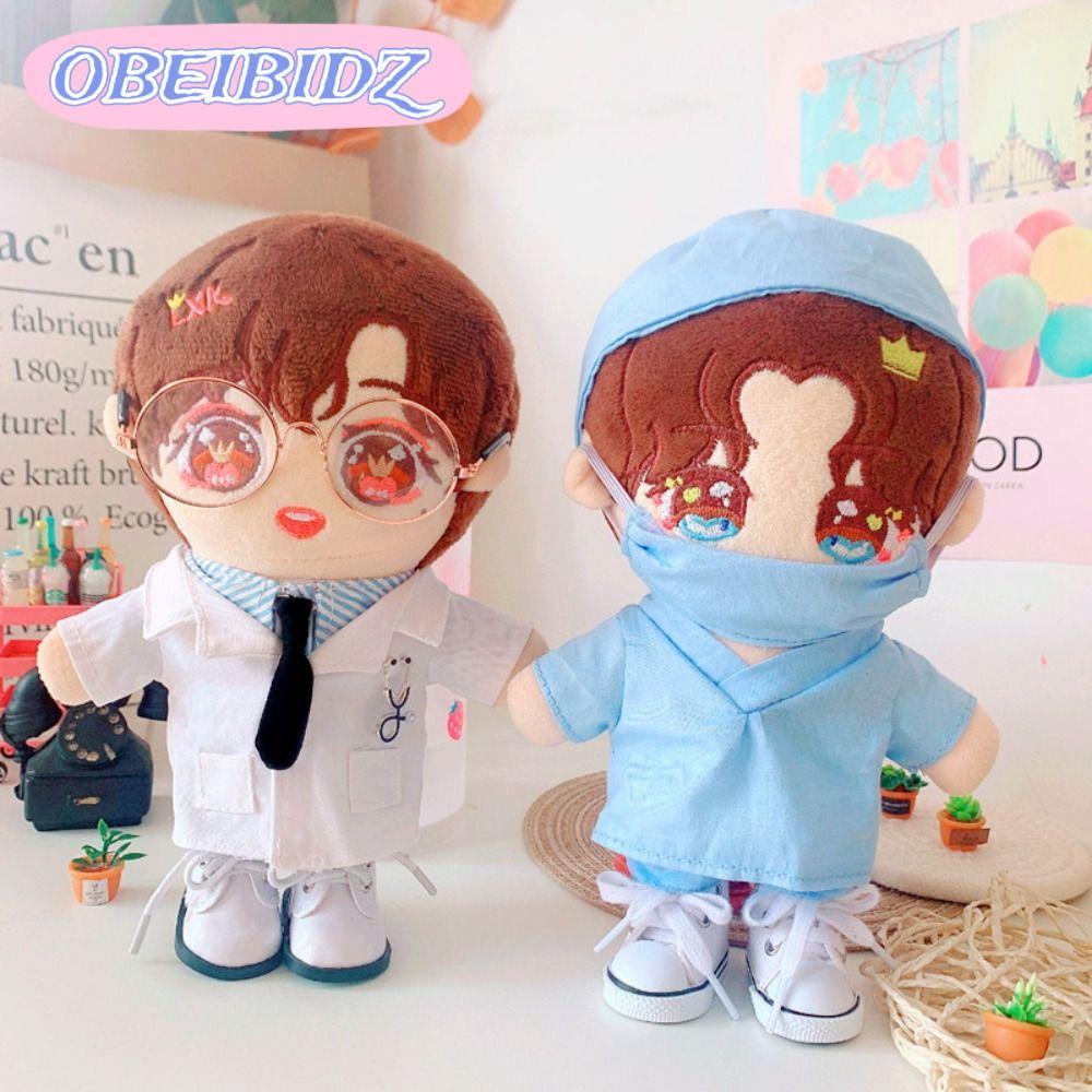 OBEIBIDZ Doll White Coat, Multistyles Fashion Idol Dolls Clothes, Clothing Accessories 20cm Cotton D