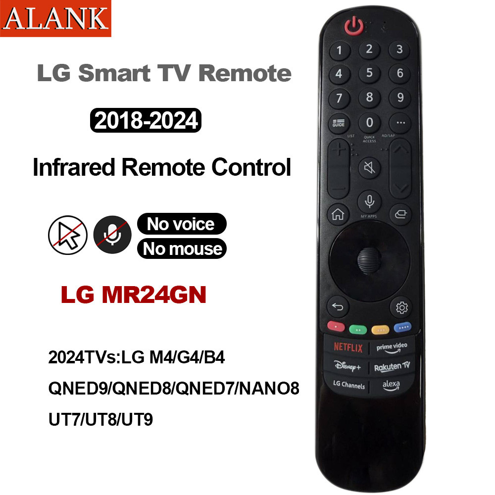 ALANK รีโมททีวี LG Smart TV รุ่น 2024 (MR24GN) แบบอินฟราเรด (ไม่มีเสียง/ไม่มีเมาส์) FOR 2018-2024