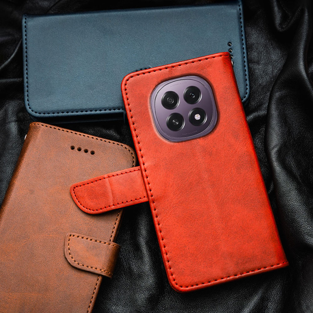 พรีเมี่ยมหรูหราหนังเคสโทรศัพท์สําหรับOppo F29 A5 5G PKQ110 กระเป๋าสตางค์แบบพลิกด้านบนในตัวผู้ถือบัตร