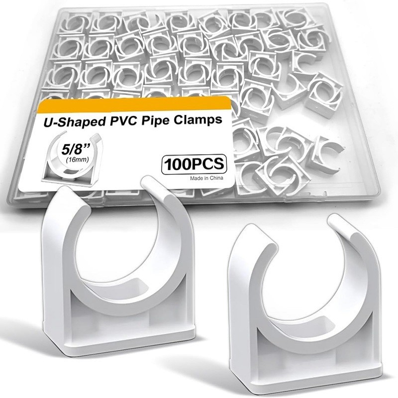 W tool ก้ามปู 20 มิล 3/8 ท่อ PVC ประเภท U 16 มิล 25 มิล ก้ามปู กิ๊บก้ามปู คลิปก้ามปู 100pcs