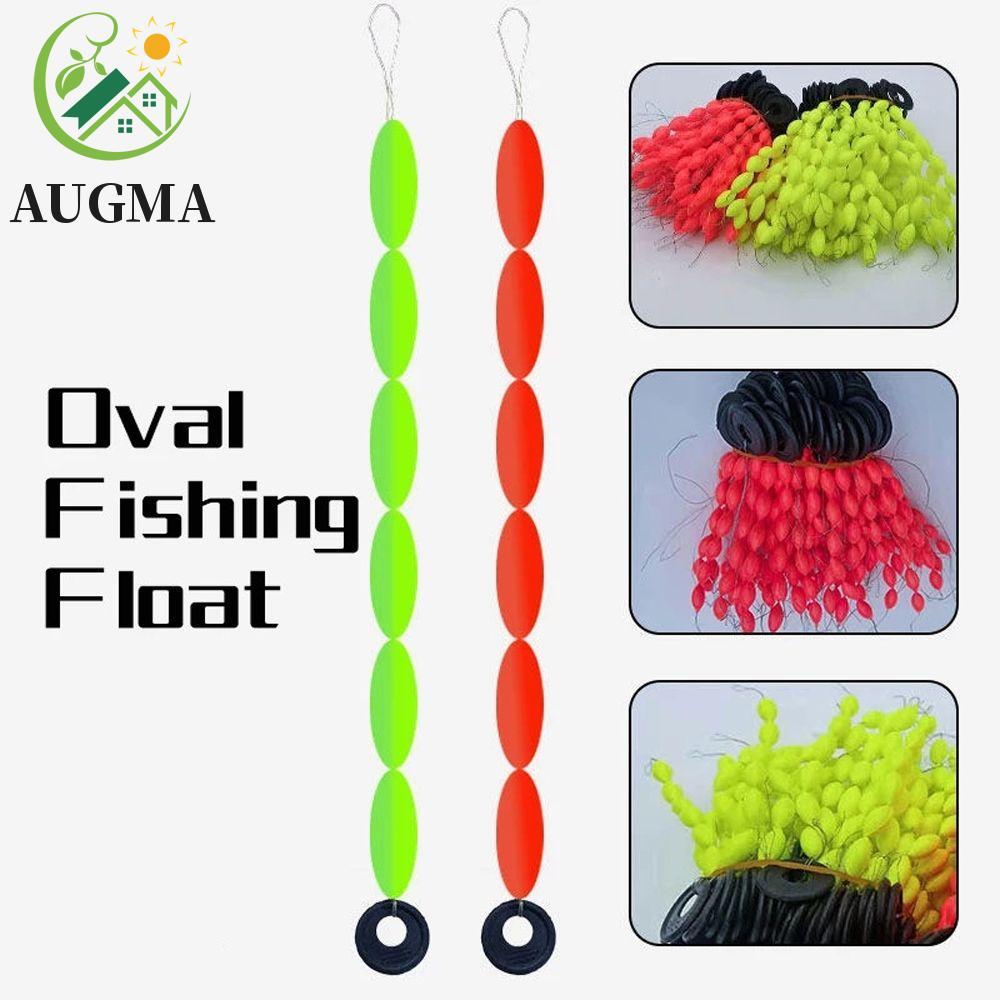 AUGMA ประเภทสตริงตกปลาลอยเครื่องมือตกปลาอุปกรณ์ตกปลาทุ่นลอยถั่วรูปไข่ Stopper 6 In 1 สายตกปลา Stoppe