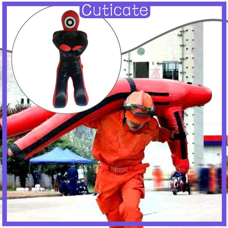 [CUTICATE] Grappling Wrestling Dummy Sturdy Black Red Practice Doll Wrestling Punch Bag