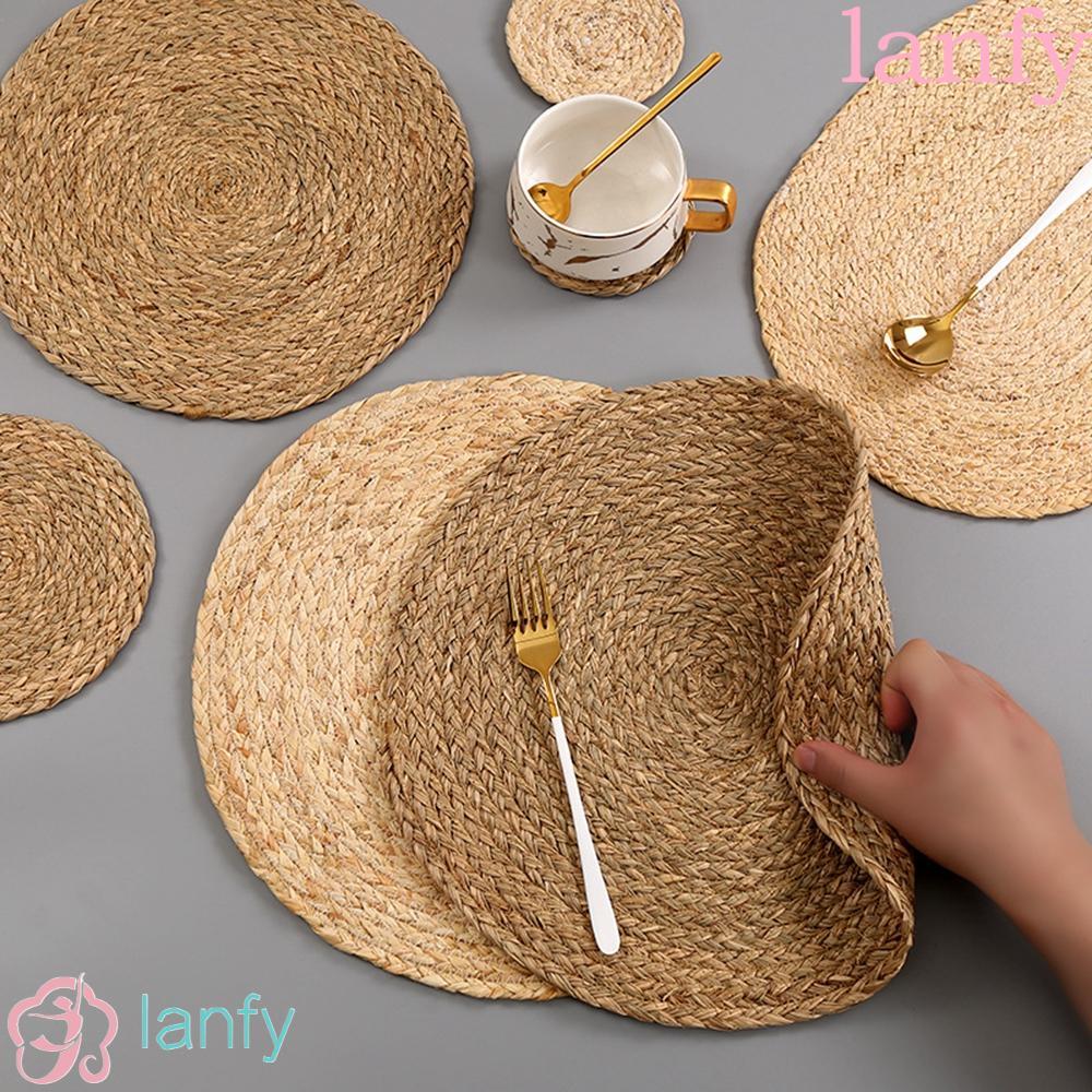 LANFY Placemat Corn Hull Handmade Table Mats Home N1N Dinner Table Pads