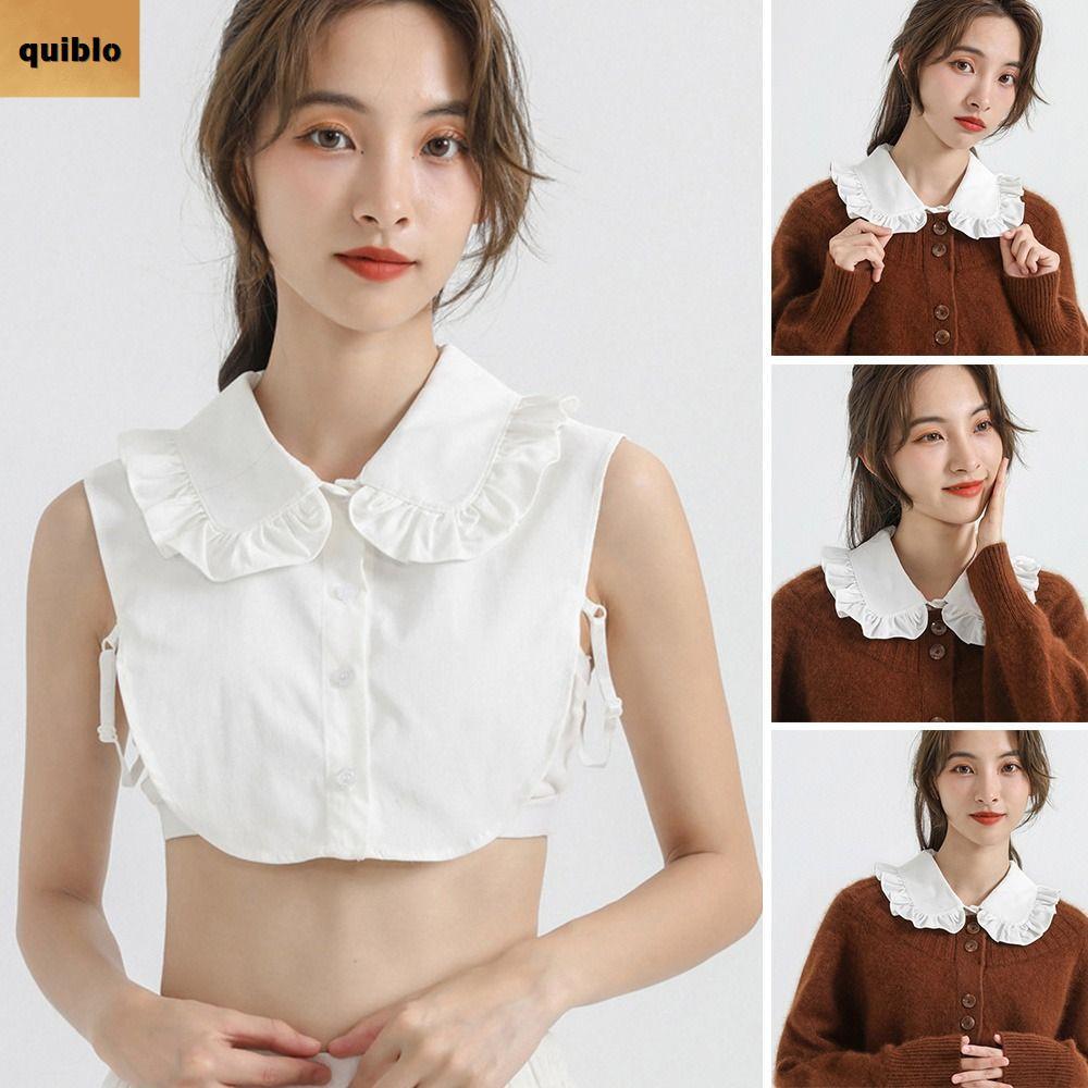 QUIBLO เสื้อปกปลอมผ้าฝ้ายคลาสสิก สำหรับสไตล์แฟชั่น