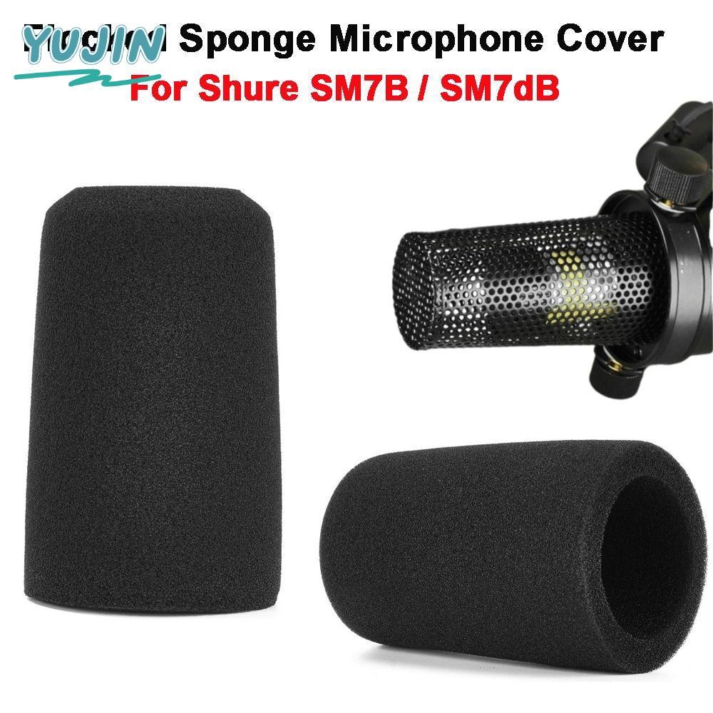YUJIN 1pcs Mic ฝาครอบกระจก, Windproof Flocked ฟองน้ําโฟมไมโครโฟน,การเพิ่มประสิทธิภาพเสียง Pop Filter
