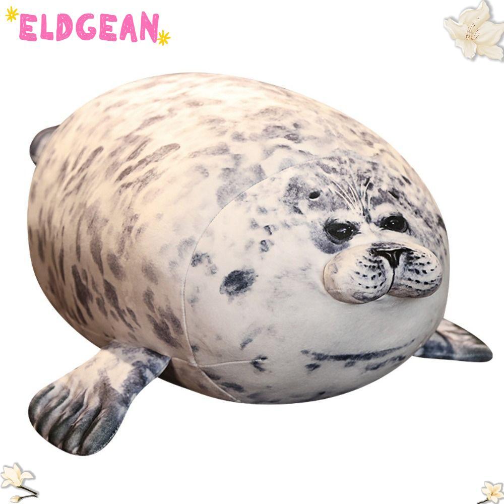 ELDGEAN Seal Plush Toys, Cute Chubby Blob Seal Pillow, ของขวัญผ้าฝ้าย PP แบบนุ่มขนาดใหญ่อินเทรนด์สําหรับเด็กผู้ชายผู้หญิงเด็ก