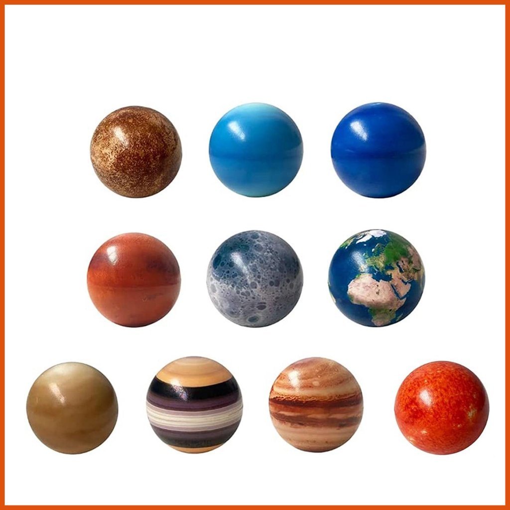 10Pcs Solar System Squeeze Balls Planets Stress Balls Solar System Planets Bouncy Balls educational