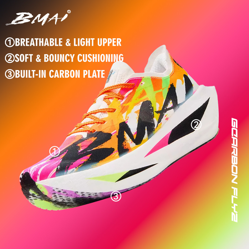 รองเท้าวิ่งคาร์บอน BMAI 2026 Carbon FLY 2 น้ําหนักเบา สําหรับการวิ่งอย่างมืออาชีพ