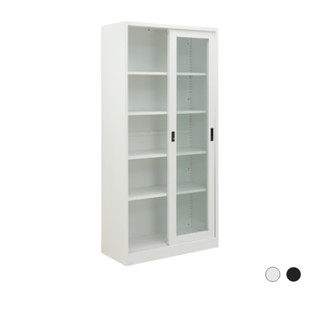 HomeHuk ตู้เหล็กบานเลื่อน รุ่นโซลิด สูง 185 ซม.