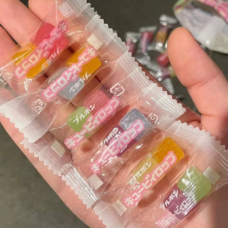 ญี่ปุ่นนําเข้า Bourbon Bourbon ผลไม้ Candy Hard Candy สีสัน Cube Candy งานแต่งงานขนมแต่งงานขนม bu308