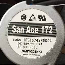 [Radiator] พัดลมระบายความร้อน Sanyo 17250 ของแท้ 48V 109E5748H5H03 109E5748P5K04/K06
