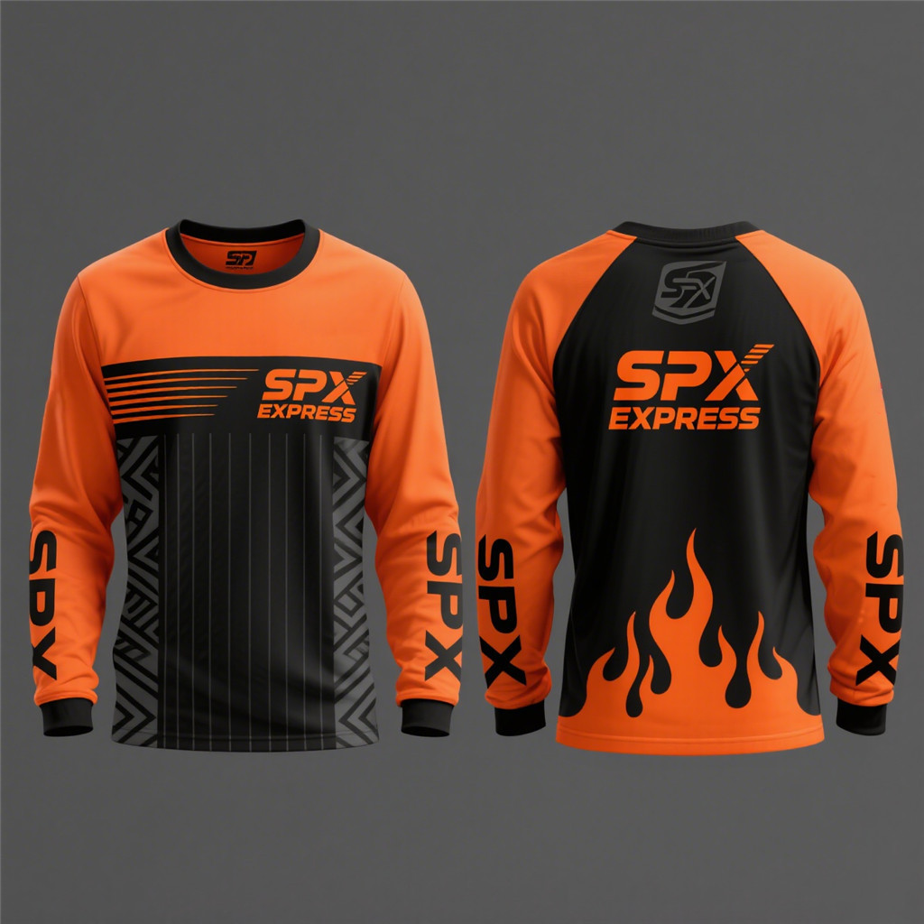 ชุดเสื้อยืดแขนยาวพิมพ์ลายเต็มตัว สำหรับคนขับรถจัดส่ง SPX Premium Jersey ใหม่