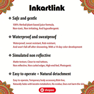 Inkartlink สติ๊กเกอร์รอยสักชั่วคราวแขนสไตล์มินิมอล, รอยสักวิเศษกันน้ําติดทนนาน, ติดทนนานถึง 15 วัน, รอยสักปลอม, ชุดกึ่งถาวร