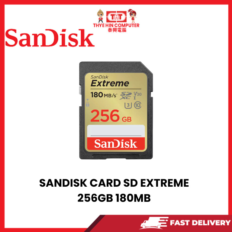 SANDISK CARD SD EXTREME 256GB 180MB (SDSDXV-256G-GNCIN)