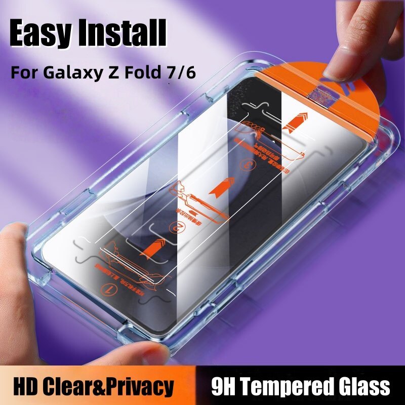 In Stock ติดตั้งง่ายฟิล์มกระจกนิรภัยเหมาะสําหรับ iPhone 17 16 15 14 12 11 13 Pro Max 7 8 Plus Mini A