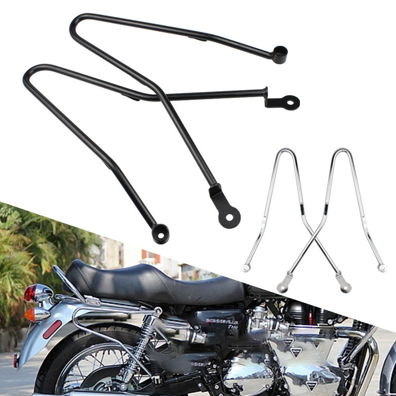 รถจักรยานยนต์ Triumph T100 900 Retro Modified Side Box Bracket ด้านข้างกล่องด้านข้างกระเป๋าวงเล็บด้า