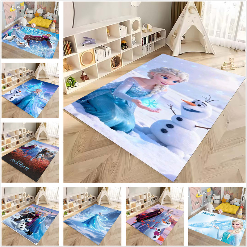 Disney Frozen Princess Elsa พรมผู้ใหญ่เด็กของขวัญวันเกิดตกแต่งบ้านเด็กคลานผ้าห่ม Comfort Hotel พรมปู