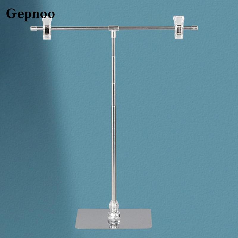 [Gepnoo] ขาตั้งโปสเตอร์แบบปรับได้, ที่วางเมนูสแตนเลส, ขายึด, ป้ายที, เดสก์ท็อป
