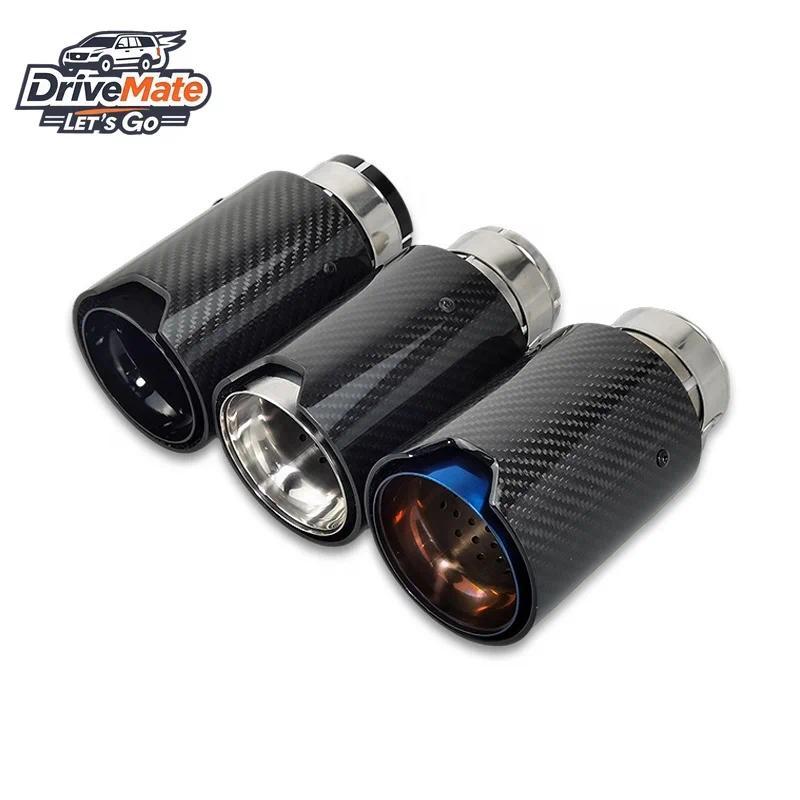 คุณภาพสูงรถหางคอคาร์บอนไฟเบอร์โครเมี่ยมบุคลิกภาพท่อไอเสียปลายตรงพอดีBMW M2 M3 M4 F87 F80 F82 F83