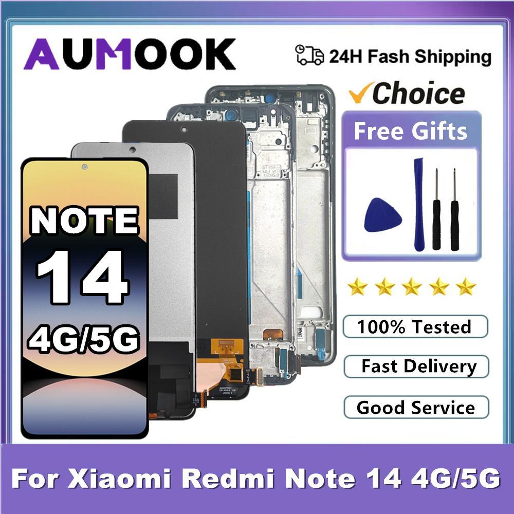 หน้าจอ AMOLED สําหรับ Xiaomi Redmi หมายเหตุ 14 4G 5G 24117RN76G 24094RAD4G จอแสดงผล LCD Touch Screen