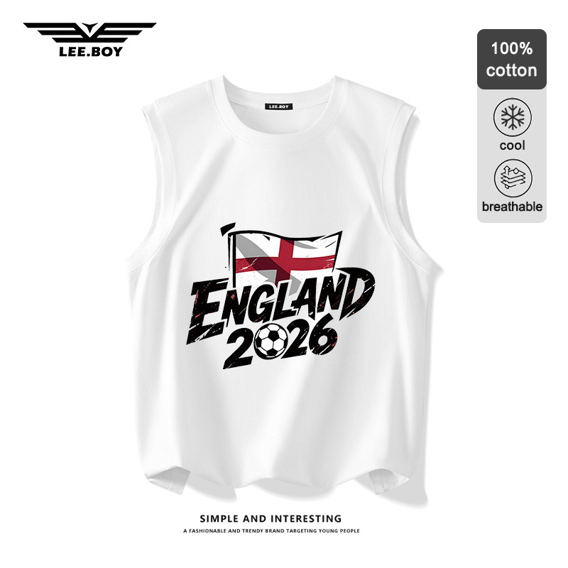 ระบายความร้อนได้ดี เสื้อกล้ามผู้ชาย สกรีนมาใหม่ FIFA World Cup 2026™  ANGLAND 【ขายดี】 ใหม่ พร้อมส่งในไทย
