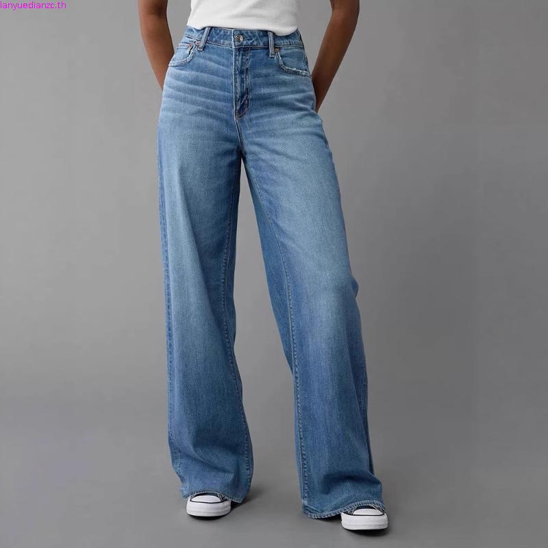 ยีนส์ Nammon Jeans NM39-NM391 กางเกงยีนส์ทรงกระบอกเอวกลาง รุ่น maya Blue baby jeans - ผ้าไม่ยืด