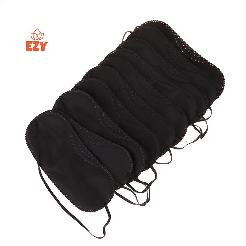 EZY 10 ชิ้น/ล็อต Bla Travel Home Sleep Eyeshade ผู้หญิงผู้ชาย Eye Cover Shade Patch ใหม่