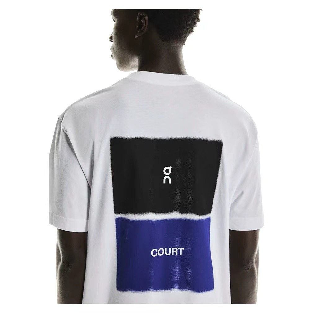 On Running Tennis Suit Tennis Series Short Sleeve 100% Premium Cotton T-Shirt Mens Sports Top 1028