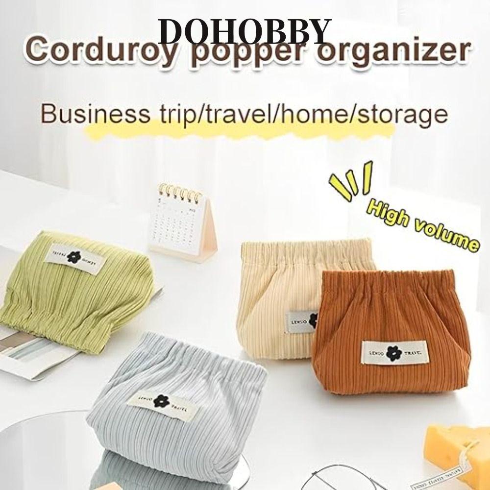 DOHOBBY กระจุก ถุง, กระเป๋าใส่เหรียญนุ่มสีทึบ, น่ารักมินิผ้าลูกฟูกเปลี่ยนถุงเก็บผู้หญิง