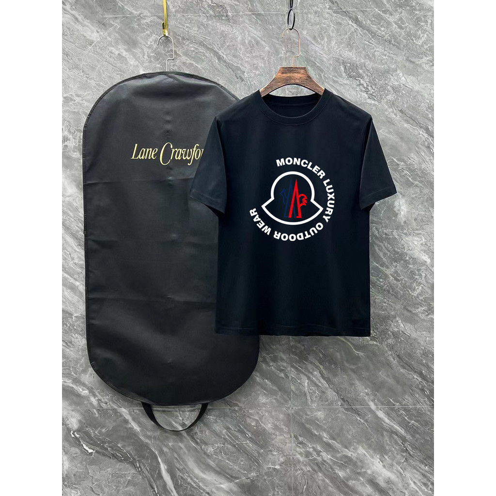 Moncler2026 Moncler-สไตล์ใหม่6XLคลาสสิกรอบคอแขนสั้นเสื้อยืดผู้ชายผู้หญิงสไตล์ขนาดใหญ่Co-Brandedรอบคอ