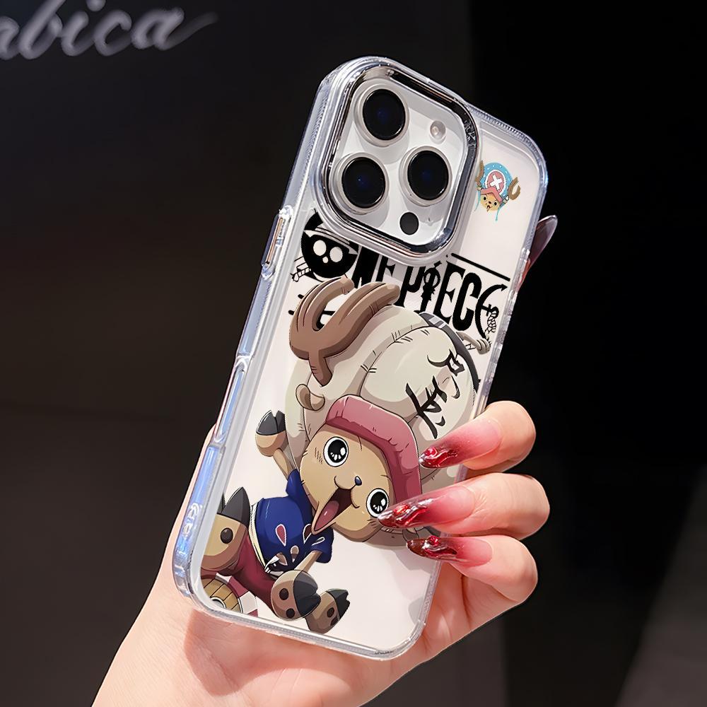 อะนิเมะ ONE PIECE Tony Chopper Luffy สําหรับ Samsung สําหรับ Galaxy S26 S25 Edge S24 S23 S22 S21 S20 FE Ultra Plus 5G Electroplated โปร่งใสนุ่ม