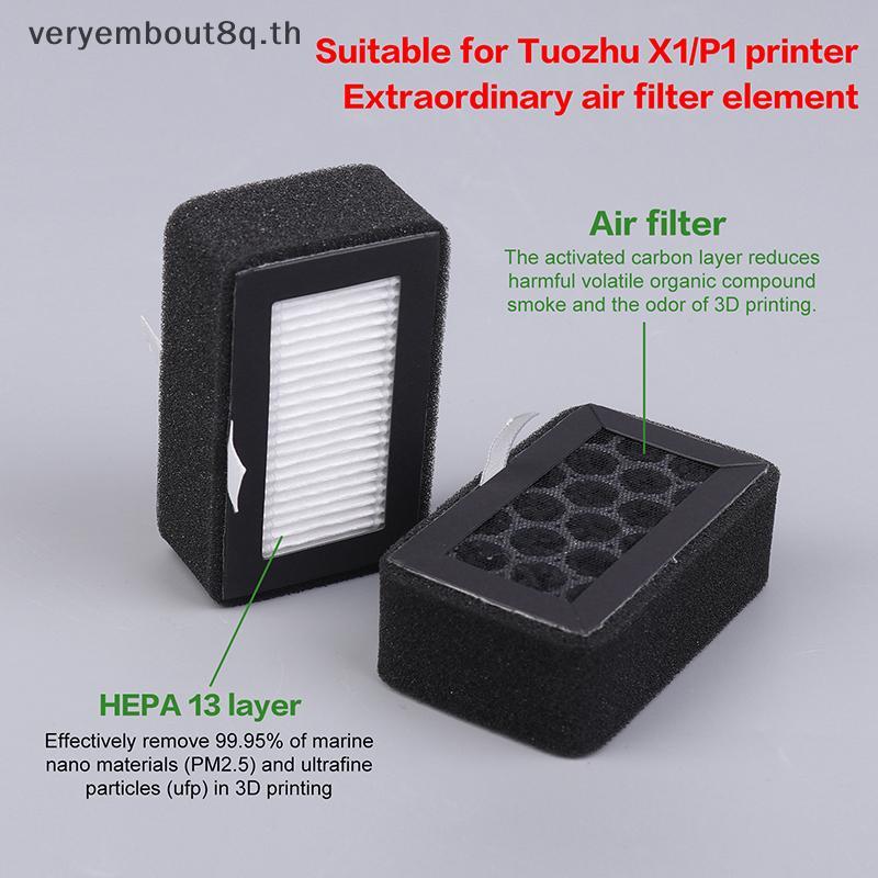 YEM 1/2/3 ชิ้นอัพเกรดสําหรับ Bambu Lab X1C P1S P1P กรอง HEPA 13 + ถ่านกัมมันต์ Combo กรองอากาศ Ultra