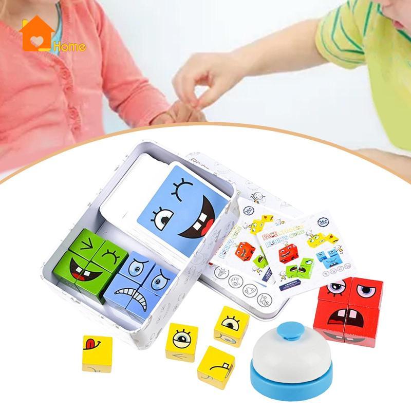 [นานาaa] Face Changing Cube Face เปลี่ยนก้อนไม้สําหรับเด็กและผู้ใหญ่ Cube Building Blocks เกมสําหรับ