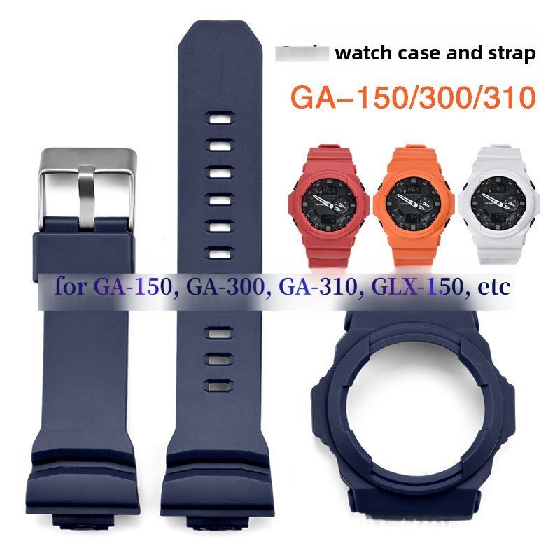 Case & Resin Watch Band Set Compatible GA-150 GA-300 GA-310 GLX-150 Sports Watch Parts
