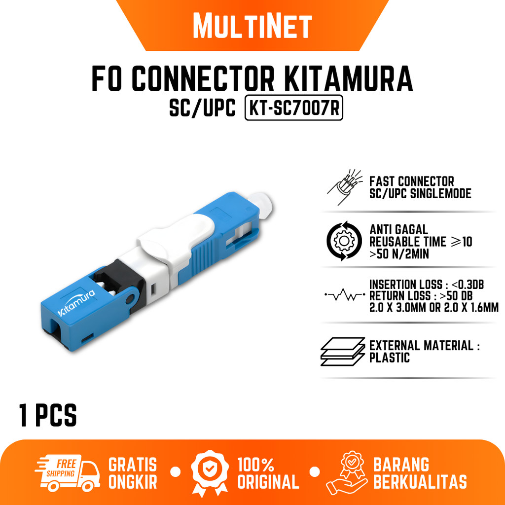 Fast Fiber Optic Connector Sc Upc 10 ชิ้นเชื่อมต่อ Kt-F8008Sc Fast Anti-Fail