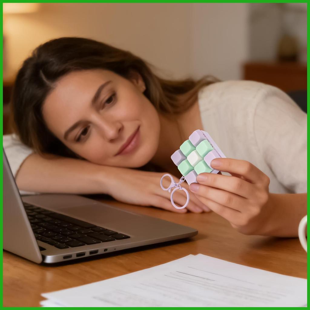 คีย์บอร์ด Clicker Fidget 9 In 1 ที่ถอดออกได้ปุ่ม Gadget Keycap Fidget สําหรับห้องเรียนโรงเรียนทํางาน