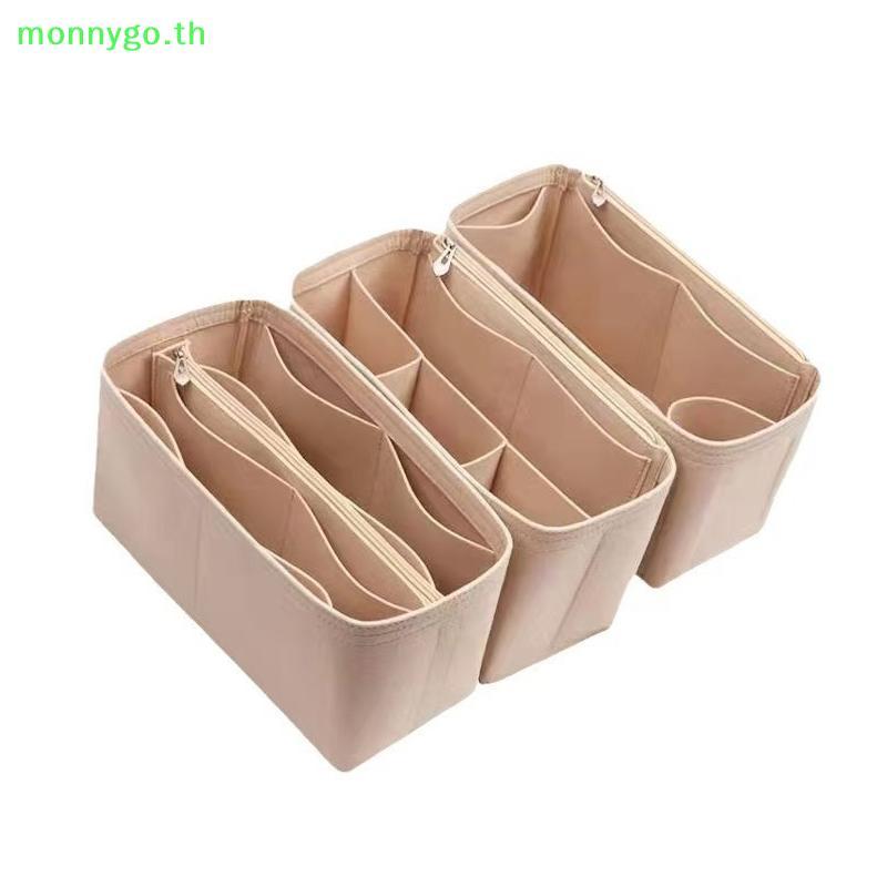 Monnygo Felt Tote Bag สำหรับใส่ Liner และ Shaper เหมาะสำหรับ Liz Visetos Speedy Neverfull