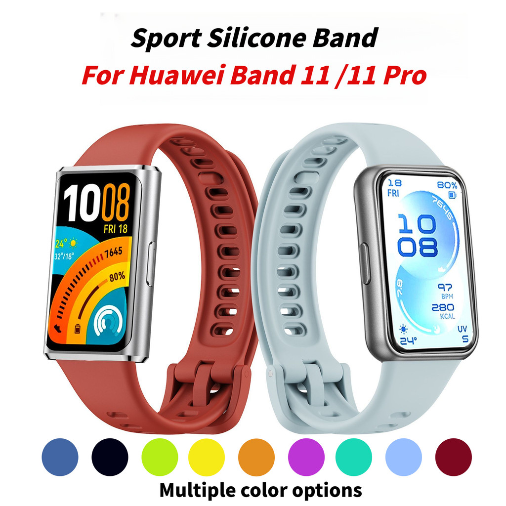 สําหรับHUAWEI Band 11 สายซิลิโคนสําหรับHUAWEI Band 11 Proเปลี่ยนสายรัดข้อมือ